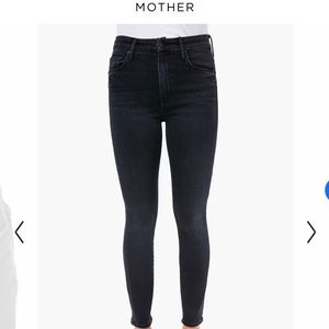 Mother Looker Hugh Waisted Jeans faded black size 29 worn less than ten times